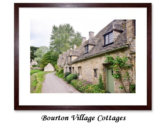 Bourton Village Cottages Framed Print